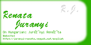 renata juranyi business card